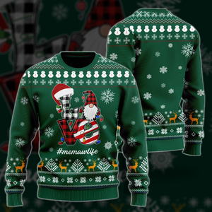 Personalized Christmas #Grandmalife For Grandma Wool Ugly Sweater