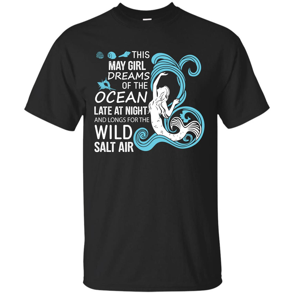 This May Girl Dreams Of The Ocean Late At Night T-shirt Black