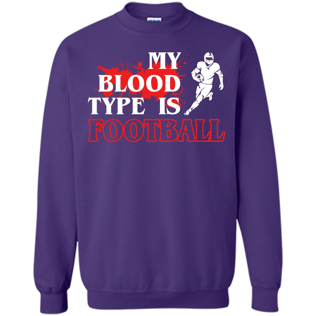 Football T-shirt My Blood Type Is Football Orange