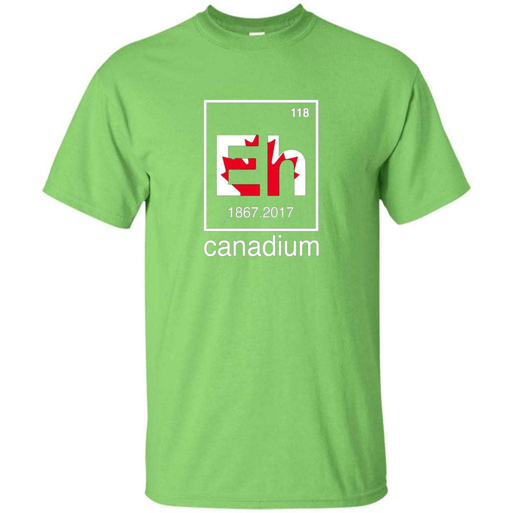 Funny Canadian T-shirt Canada Element Eh - 150 years T-Shirt Lime