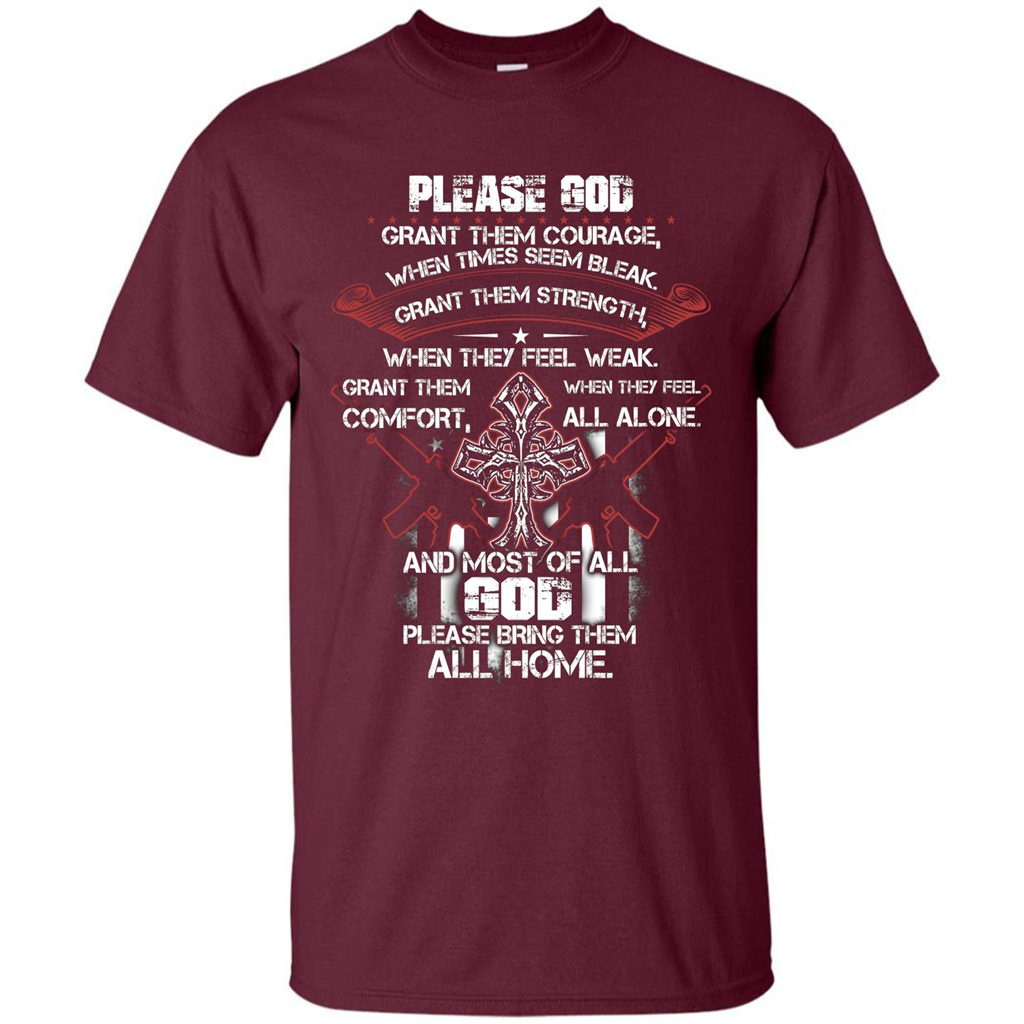 God Bless Our Soldier T-shirt Maroon