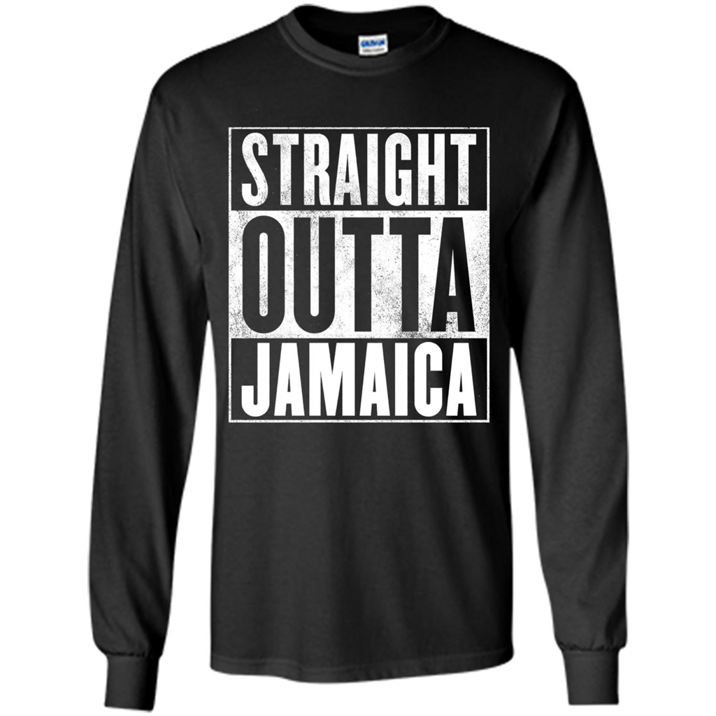 Jamaica T-Shirt - Straight Outta Jamaica T-shirt Black