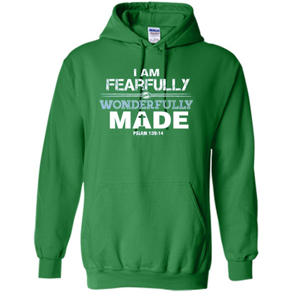 Christian T-shirt I Am Fearfully And Wonderfully Made Irish Green