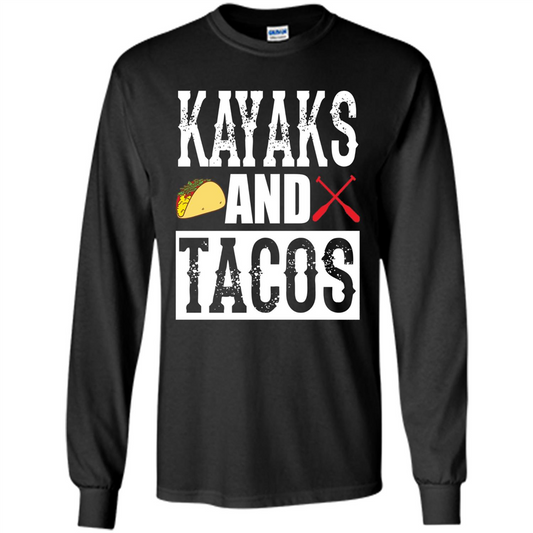 Funny Taco T-shirt Kayaks and Tacos Black