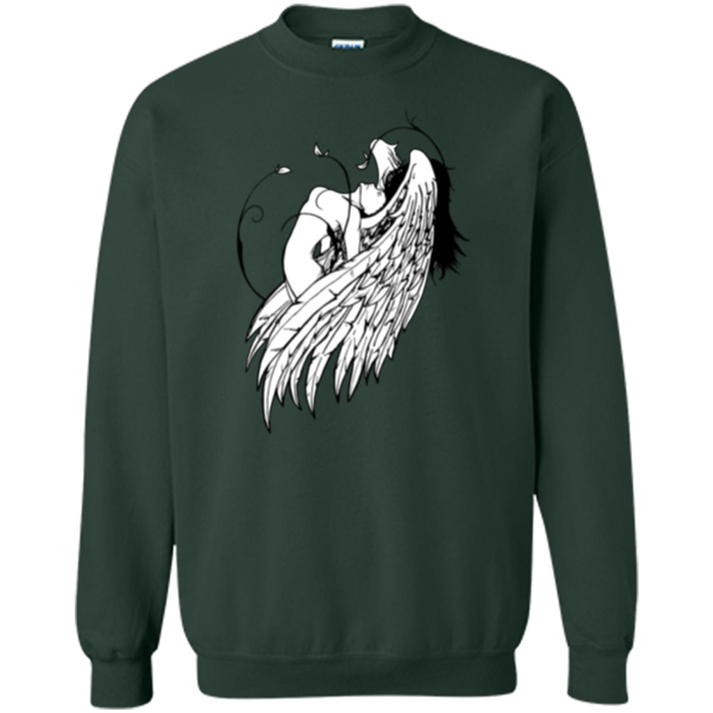 Angel T-shirt Angel Wings Forest Green