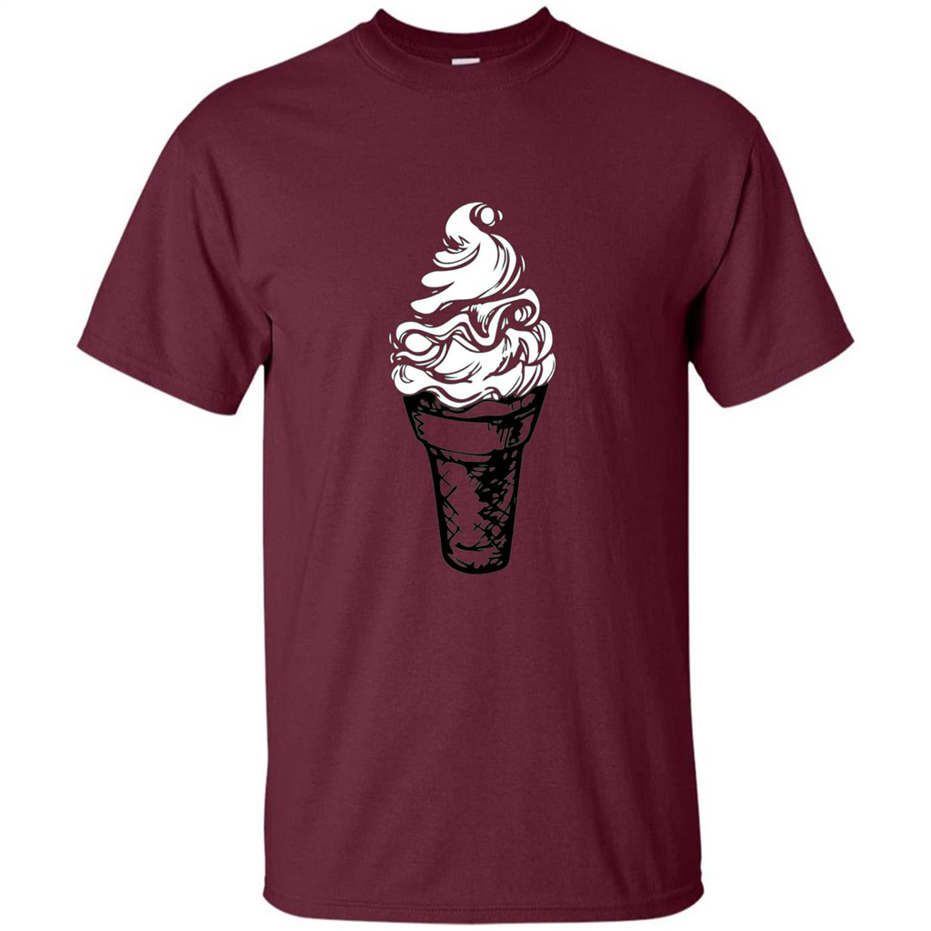 Ice Cream Day T-Shirts Ice Cream Lovers Maroon