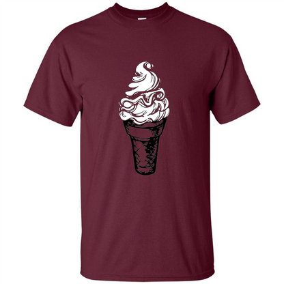 Ice Cream Day T-Shirts Ice Cream Lovers Maroon