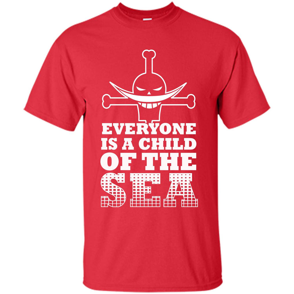 Sea. Everyone Is A Child Of The Sea T-shirt Red