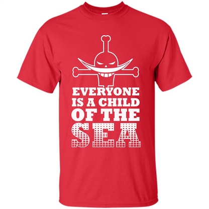 Sea. Everyone Is A Child Of The Sea T-shirt Red
