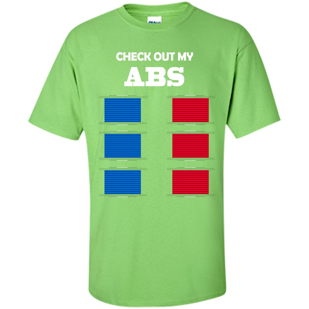 Funny Engineer T-shirt Check Out My Abs Lime