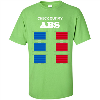 Funny Engineer T-shirt Check Out My Abs Lime