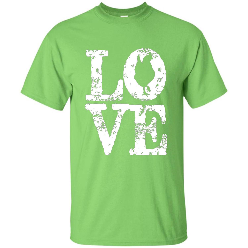 Chickens T-shirt I Love Chickens T-Shirt Lime
