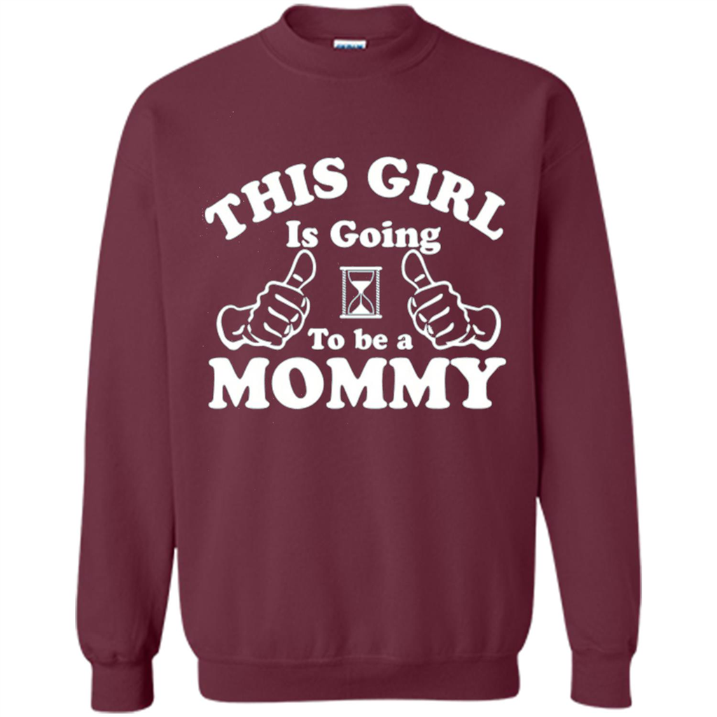 Mommy T-shirt This Girl Is Going to Be A Mommy Maroon