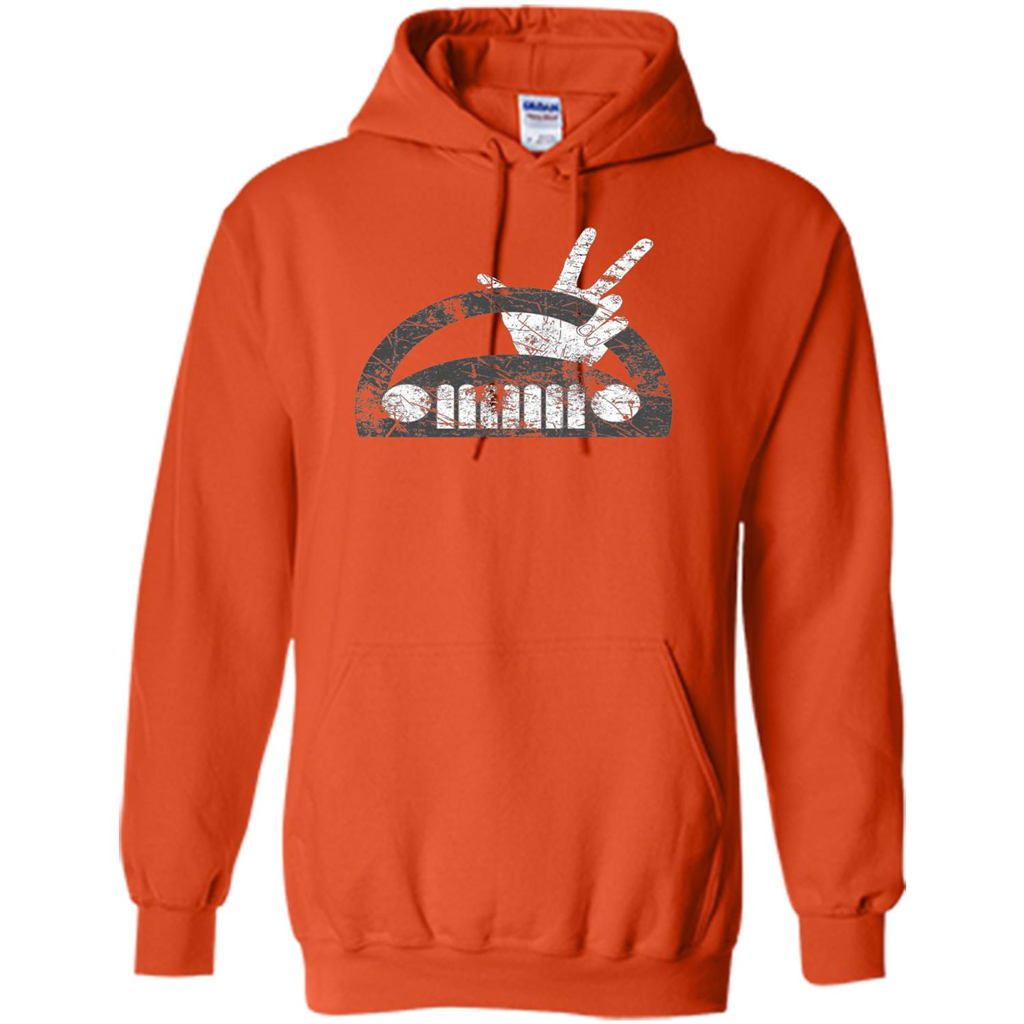 The Jeep Wave You Get It or You Don't Distressed T-Shirt Orange