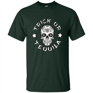 Sugar Skull T-Shirt Trick Or Tequila Halloween