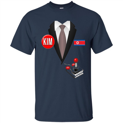 North Korea Halloween T-Shirt Rocket Launcher Navy