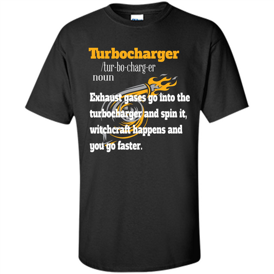 Car Lover T-shirt Turbocharger Exhaust Gases Go Into The Turbocharger Black