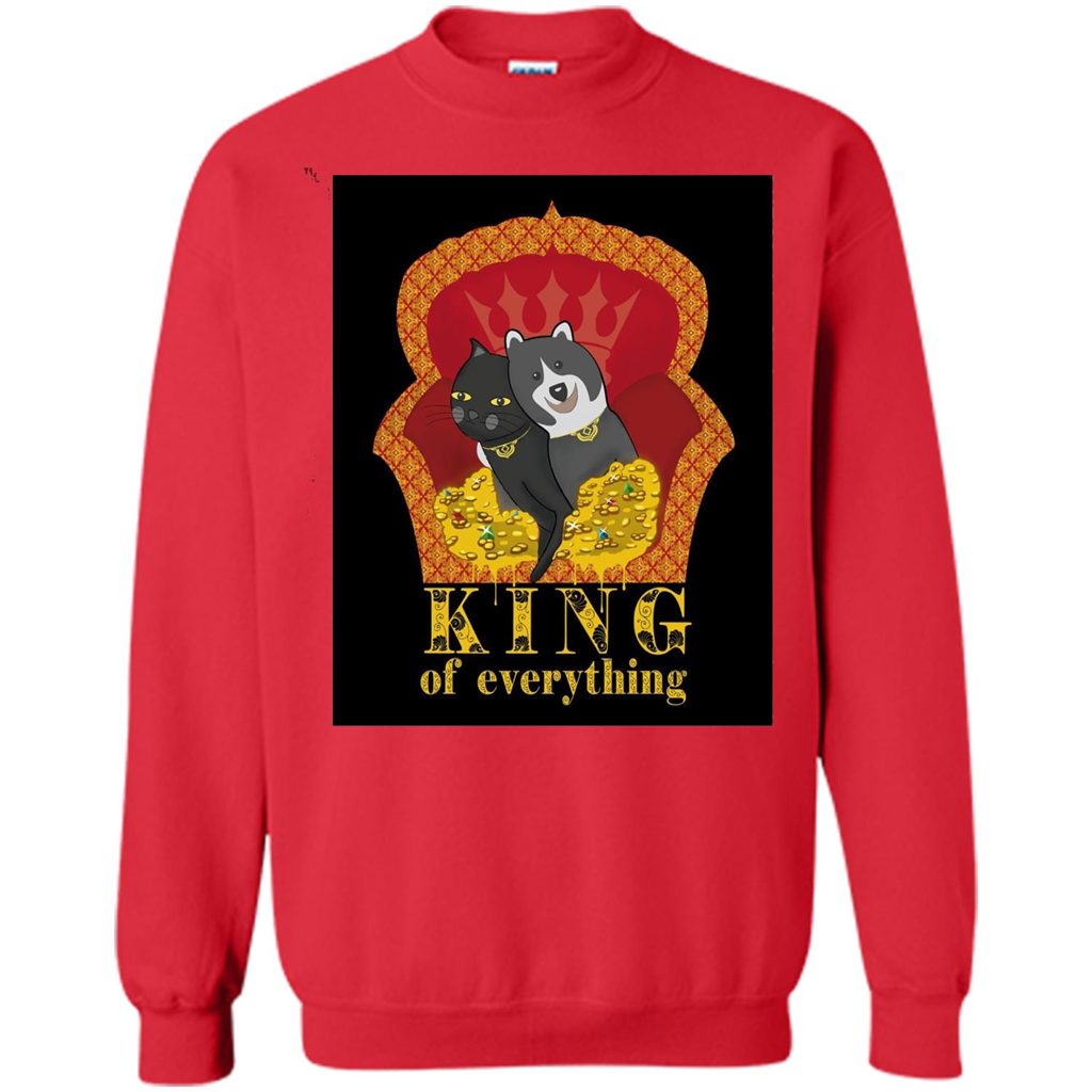 Cats And Dogs Lovers T-shirt King Of Everything Red