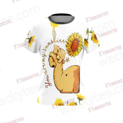 Elephant And Sunflower Unisex 3D T-shirt
