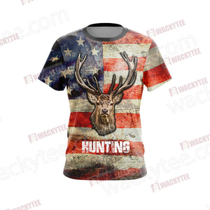 Hunting Us Flag Unisex 3D T-shirt