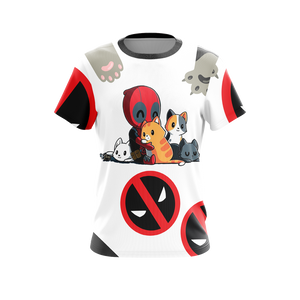 Deadpool x Cat x Fortnite Unisex 3D T-shirt