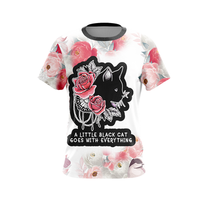 A Little Black Cat Goes With Everything Unisex 3D T-shirt