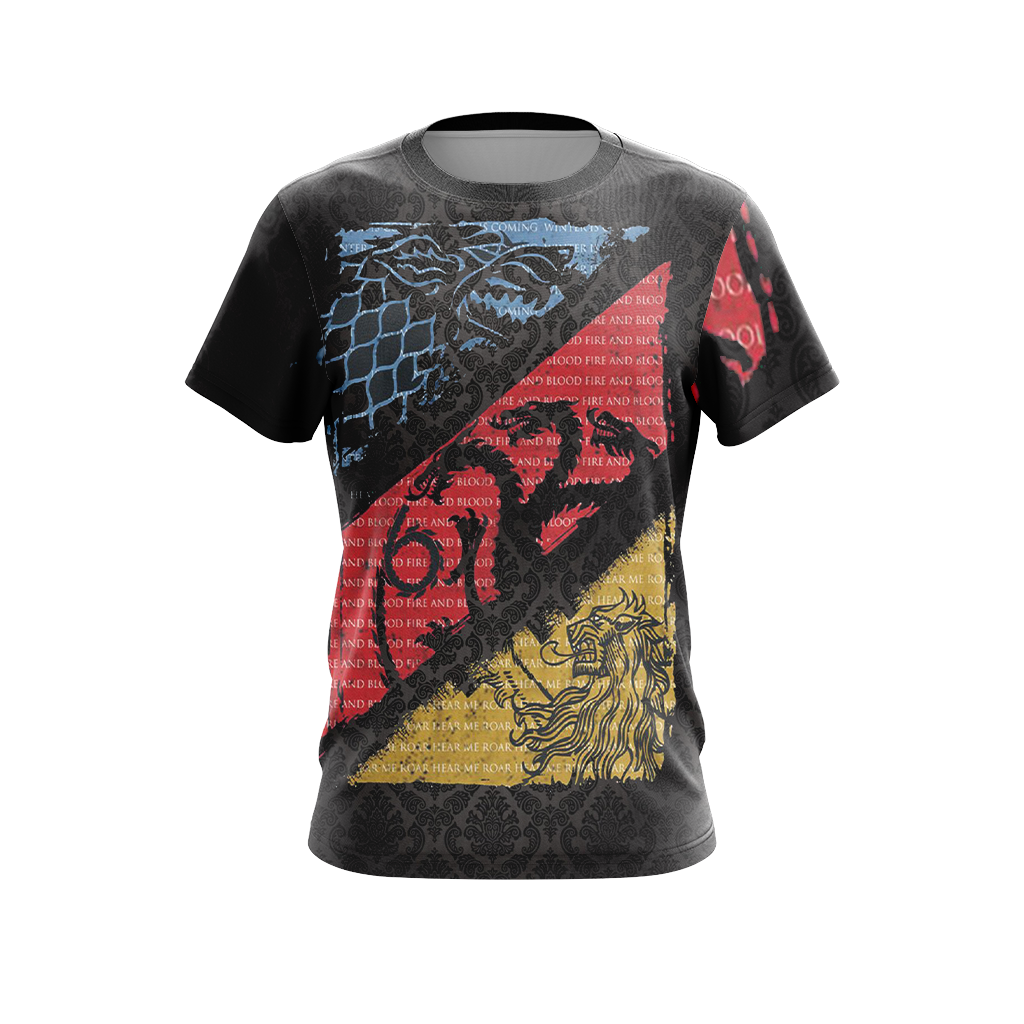Game Of Thrones - Stark, Targaryen, Lannister Unisex 3D T-shirt
