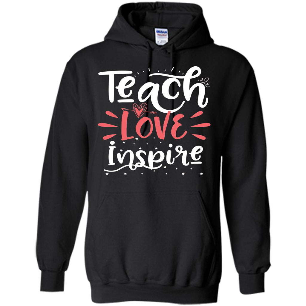 Teach Love Inspire Teacher Teaching T-shirt For Teacher Black
