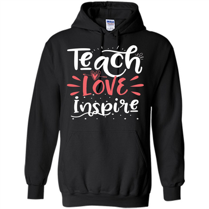 Teach Love Inspire Teacher Teaching T-shirt For Teacher Black