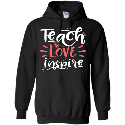 Teach Love Inspire Teacher Teaching T-shirt For Teacher Black