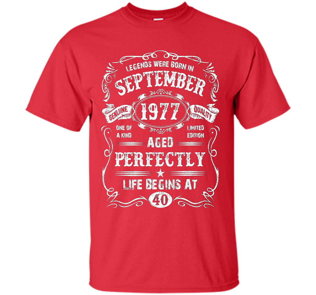 September 1977 40th Birthday T-shirt