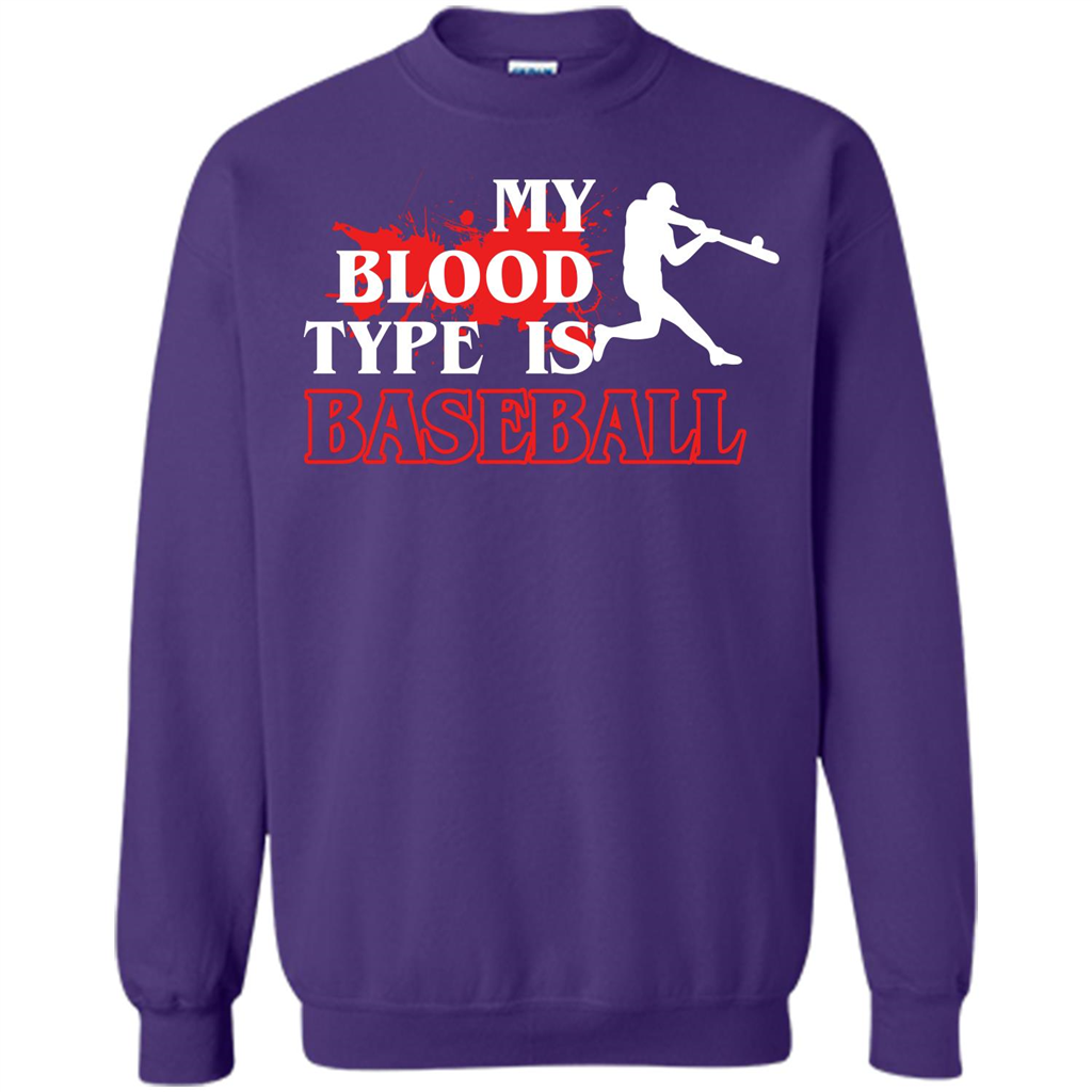 Baseball T-shirt My Blood Type Is Baseball Orange