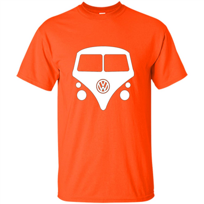 Car Lover T-shirt Split Window Kombi T-shirt Orange