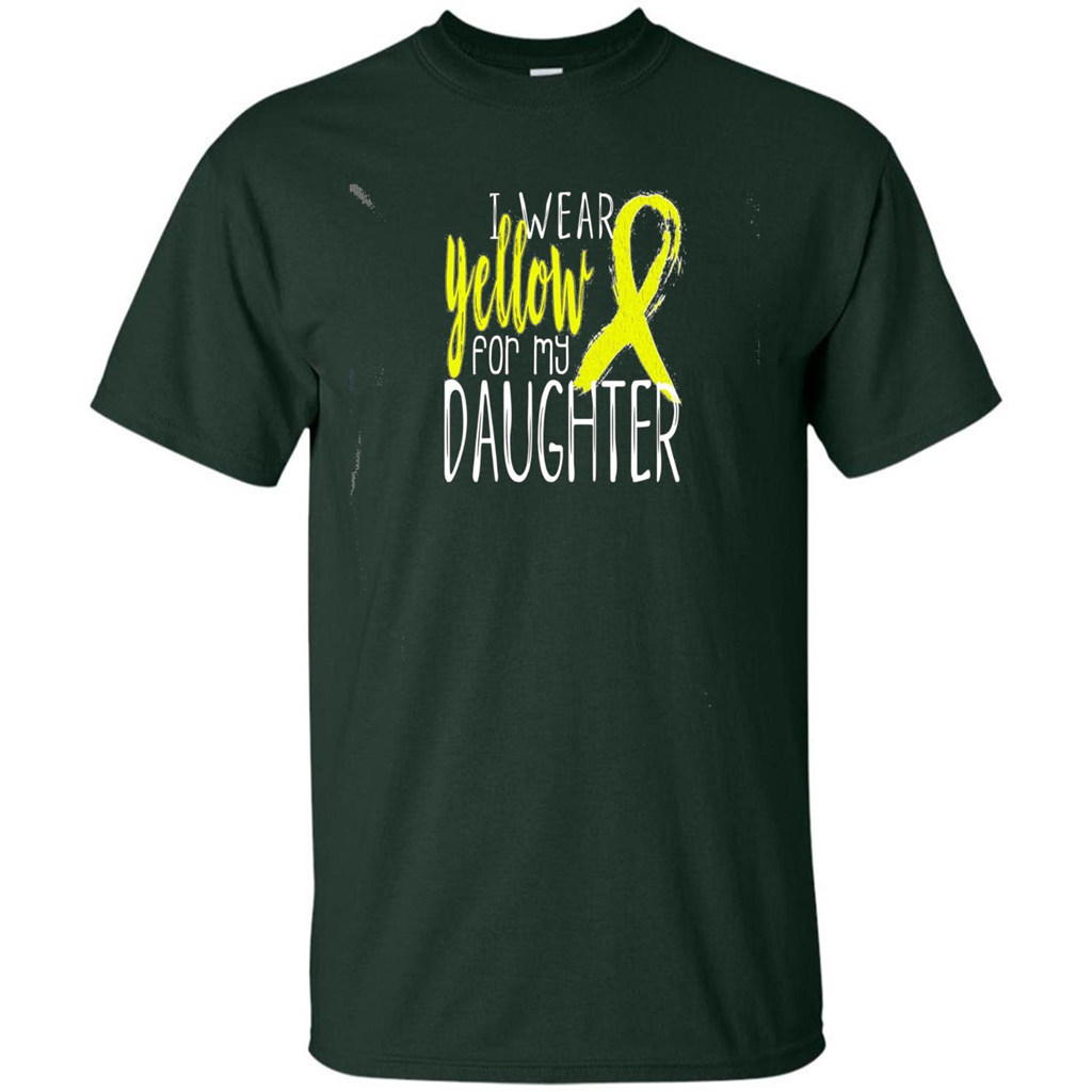 I Wear Yellow Ribbon For My Daughter T-shirt Forest Green