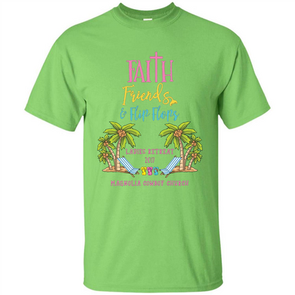 Ladies Beach Retreat 2017 T-shirt Faith Friends And Flip Flops Lime