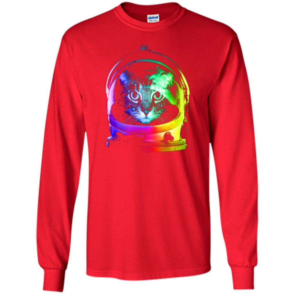 Astronaut Cat T-shirt Red