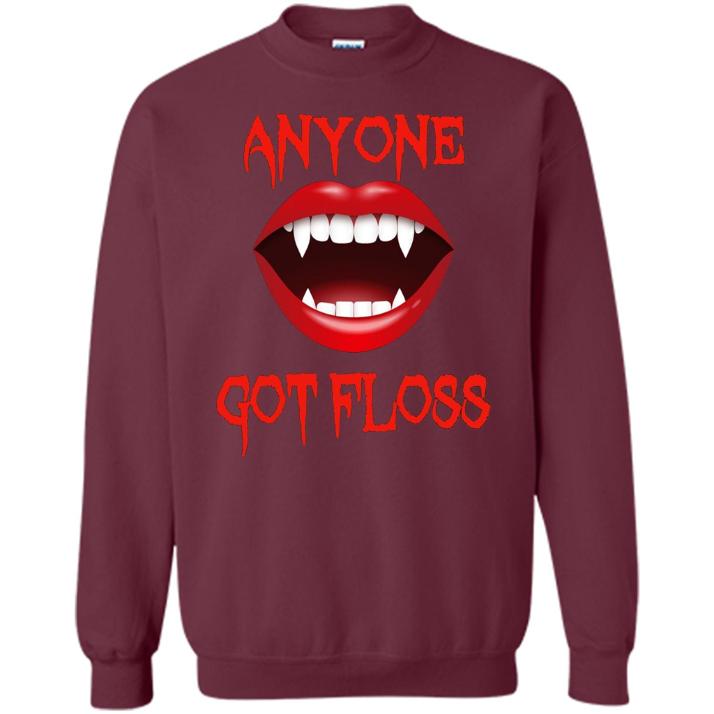 Anyone Got Floss Halloween Vampire T Shirt Scary Dental Fun