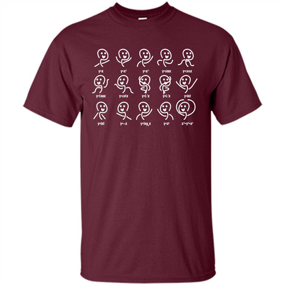 Math Lover T-shirt Algebra Dance Funny Graph Figures Math Equation Maroon