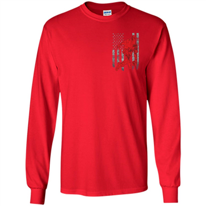 Bowling Man T-shirt - American Flag Bowling T-shirt Red