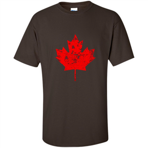 Canada Day T-Shirt. Canada Maple Flag Distressed T-shirt