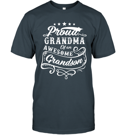 Proud Grandma Of An Awesome Grandson Shirt T-Shirt T-Shirt Charcoal