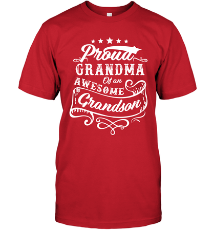 Proud Grandma Of An Awesome Grandson Shirt T-Shirt T-Shirt Red