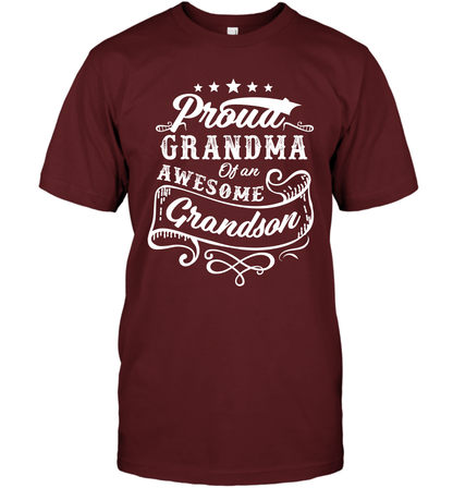 Proud Grandma Of An Awesome Grandson Shirt T-Shirt T-Shirt Cardinal