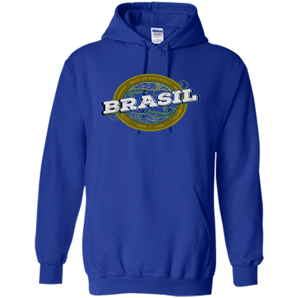 BRAZIL Brasil Independence Day Badge T-shirt Royal