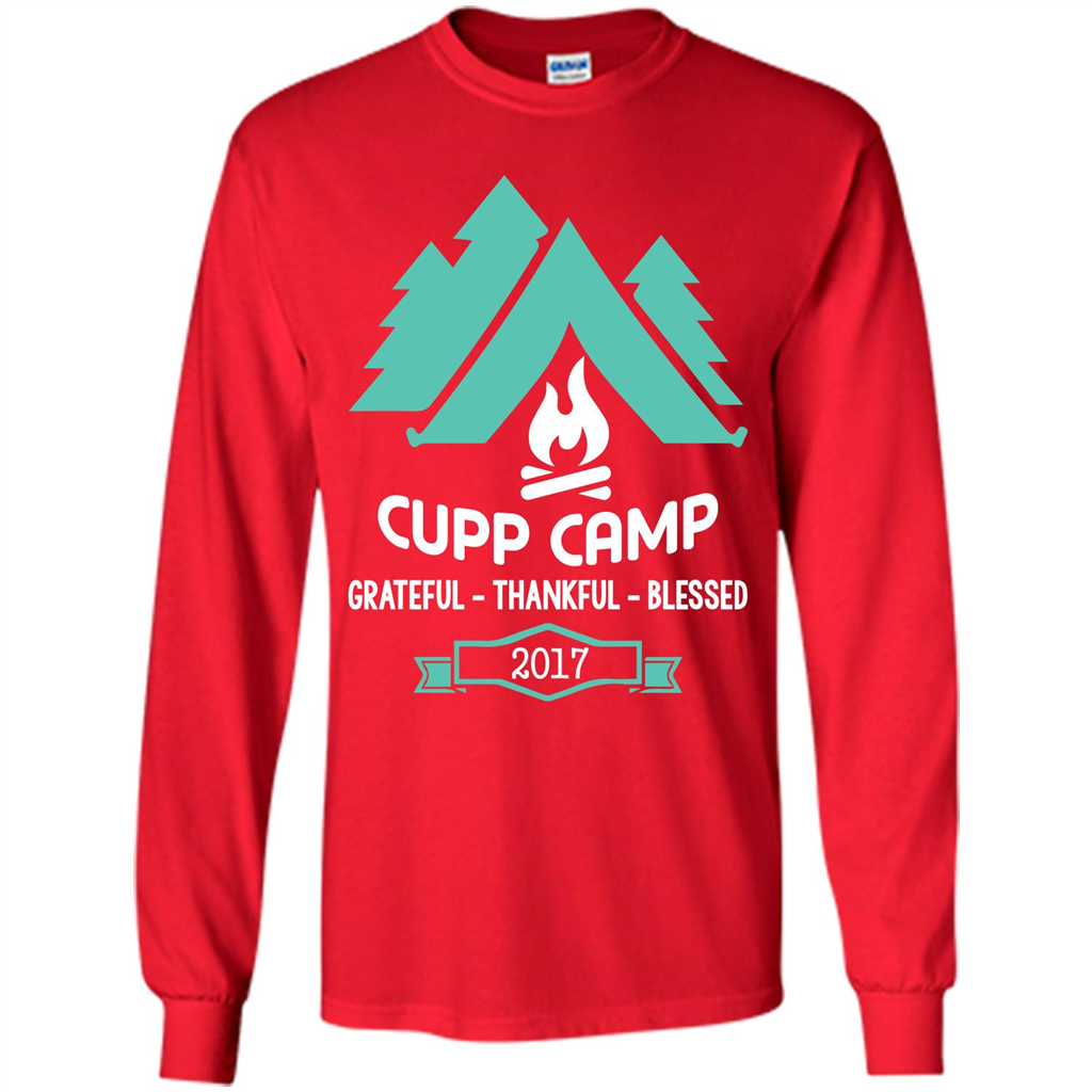Camping T-shirt Cupp Camp Grateful - Thankful - Blessed 2017 Red