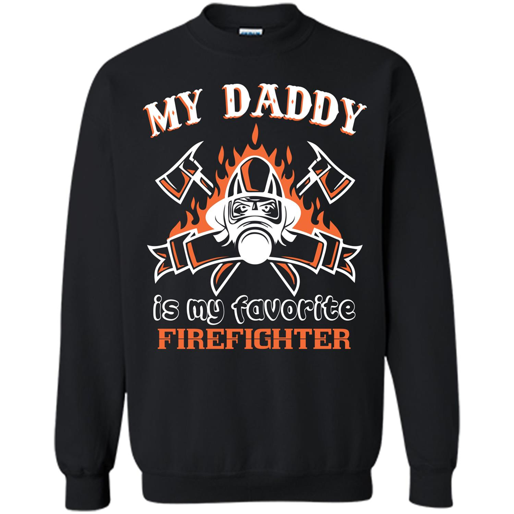Firefighter daddy T-shirt My Daddy Is My Favorite Firefighter Black