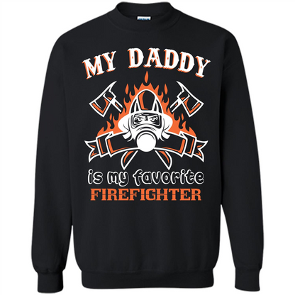 Firefighter daddy T-shirt My Daddy Is My Favorite Firefighter Black
