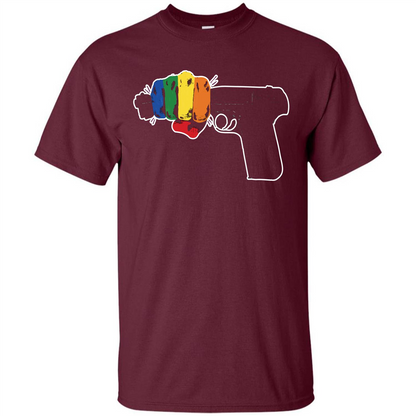LGBT T-shirt Stop Gun Violence T-shirt Maroon