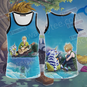 Digimon Matt And Gabumon 3D Tank Top