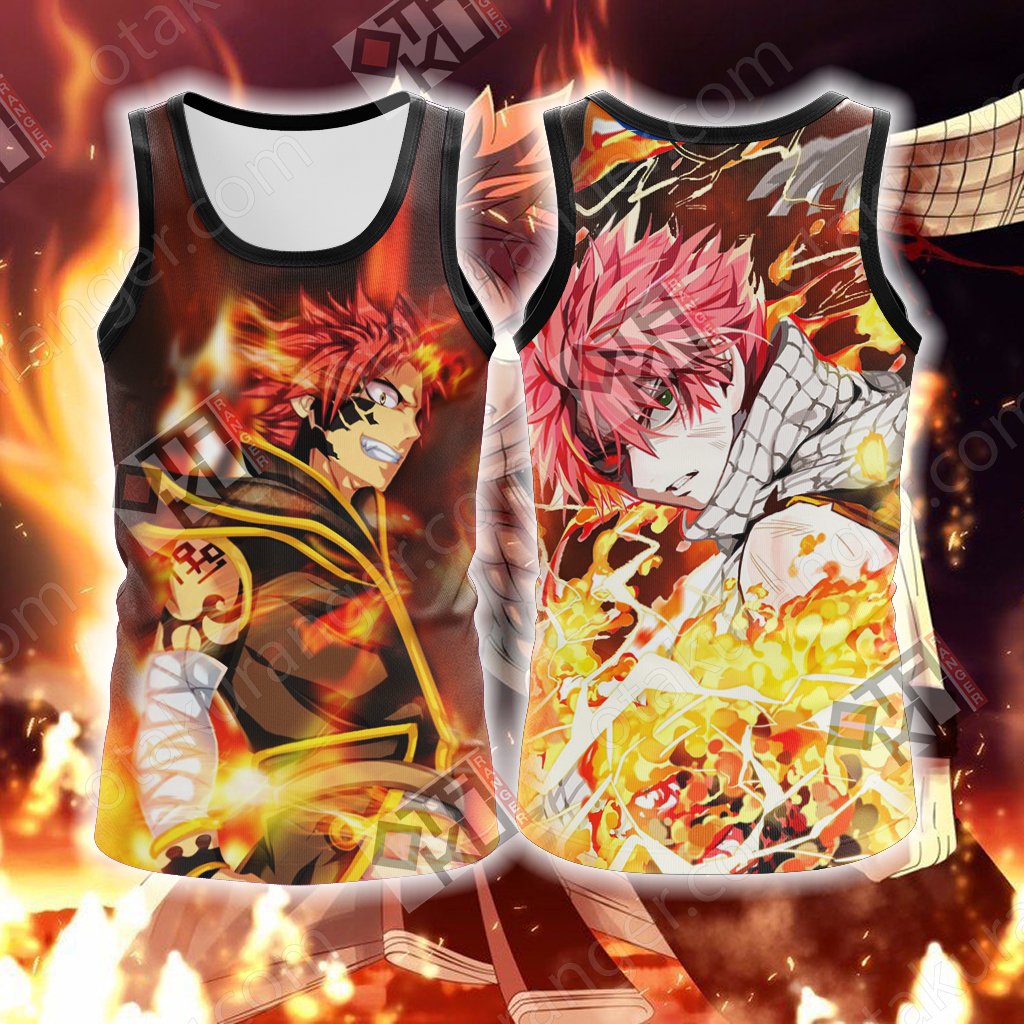 Fairy Tail: Dragon Cry Natsu Dragneel New Look Unisex 3D Tank Top - WackyTee